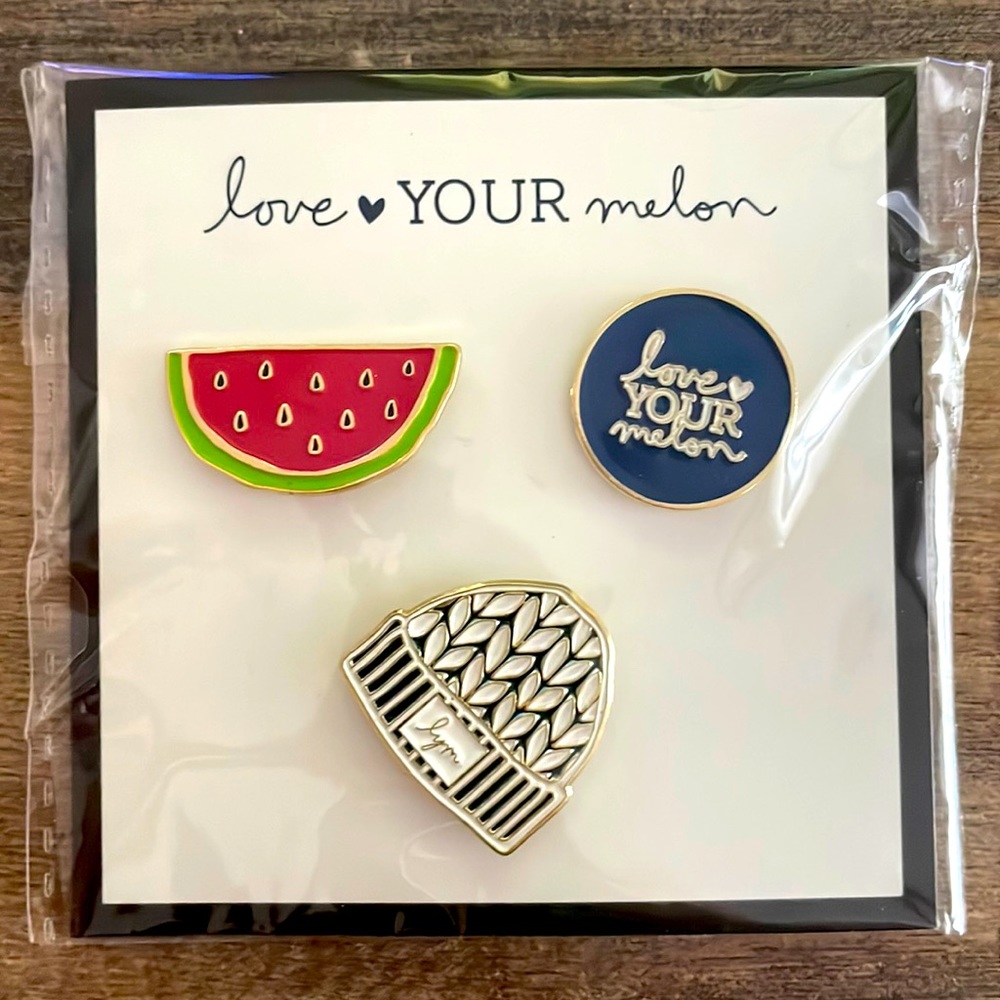 Brand new Love Your Melon pins